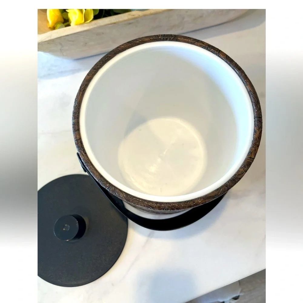 Vintage Irvinware Embossed Tooled 3 Quart Barware with Handle 1970’s